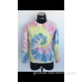 Long Sleeve Tie and Dye Pullover Women's knit tie and dye fashion pullover Manufactory